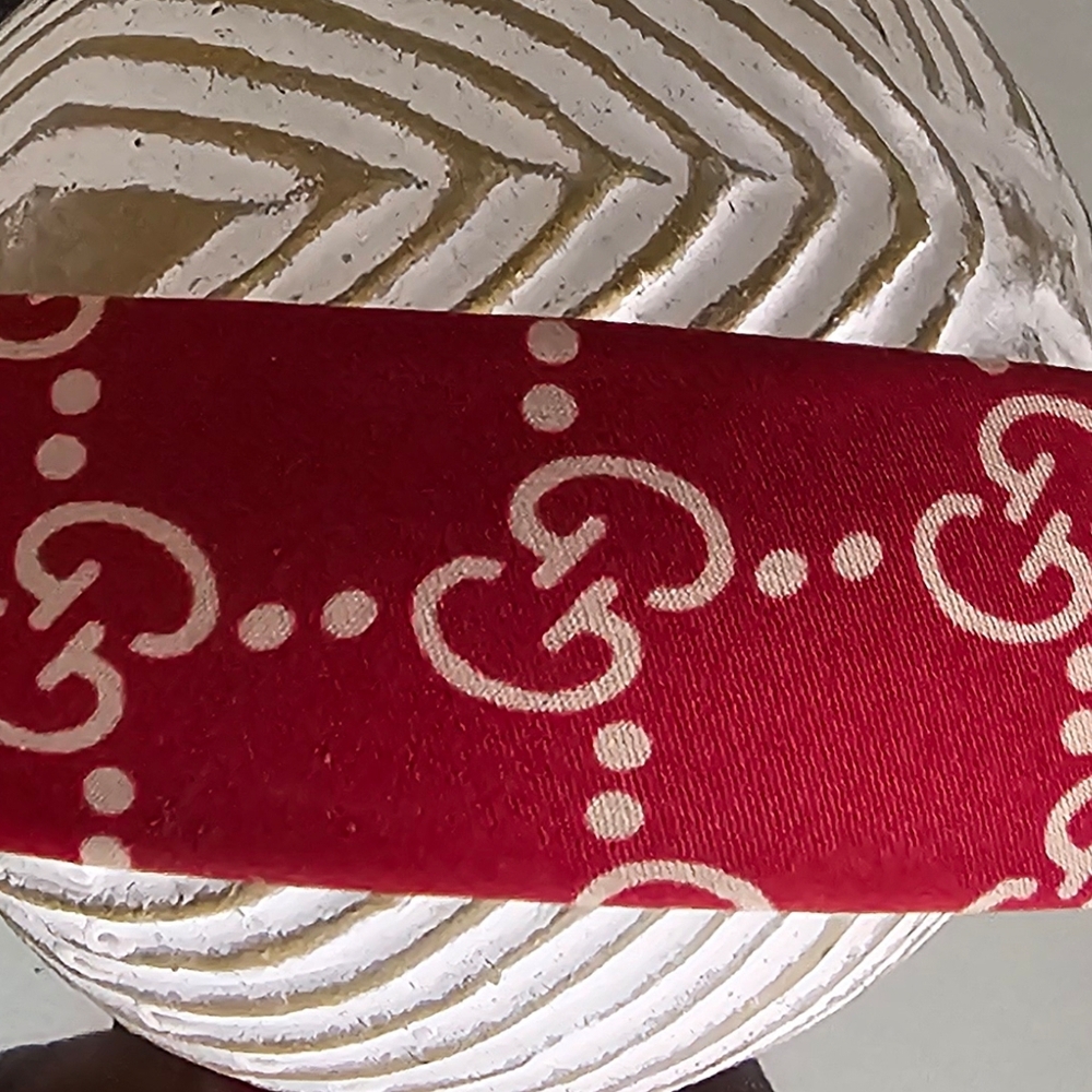 GG Collection Red and White Hair Accessory - Picture 4 of 7